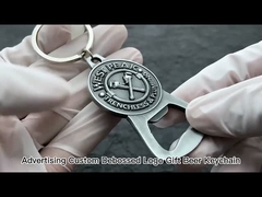 Logo tùy chỉnh Máy mở chai từ tính Keychain kim loại Zinc hợp kim Mái mở bia
